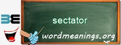 WordMeaning blackboard for sectator